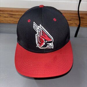 The Game Ball State University Cardinals Hat Cap, Black & Red, 7-1/4 Fitted Rare